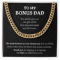 My Bonus Dad| Thank You - Cuban Link Chain