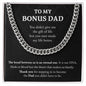 My Bonus Dad| Thank You - Cuban Link Chain