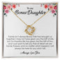 My Bonus Daughter| Gift Of Life - Love Knot Necklace