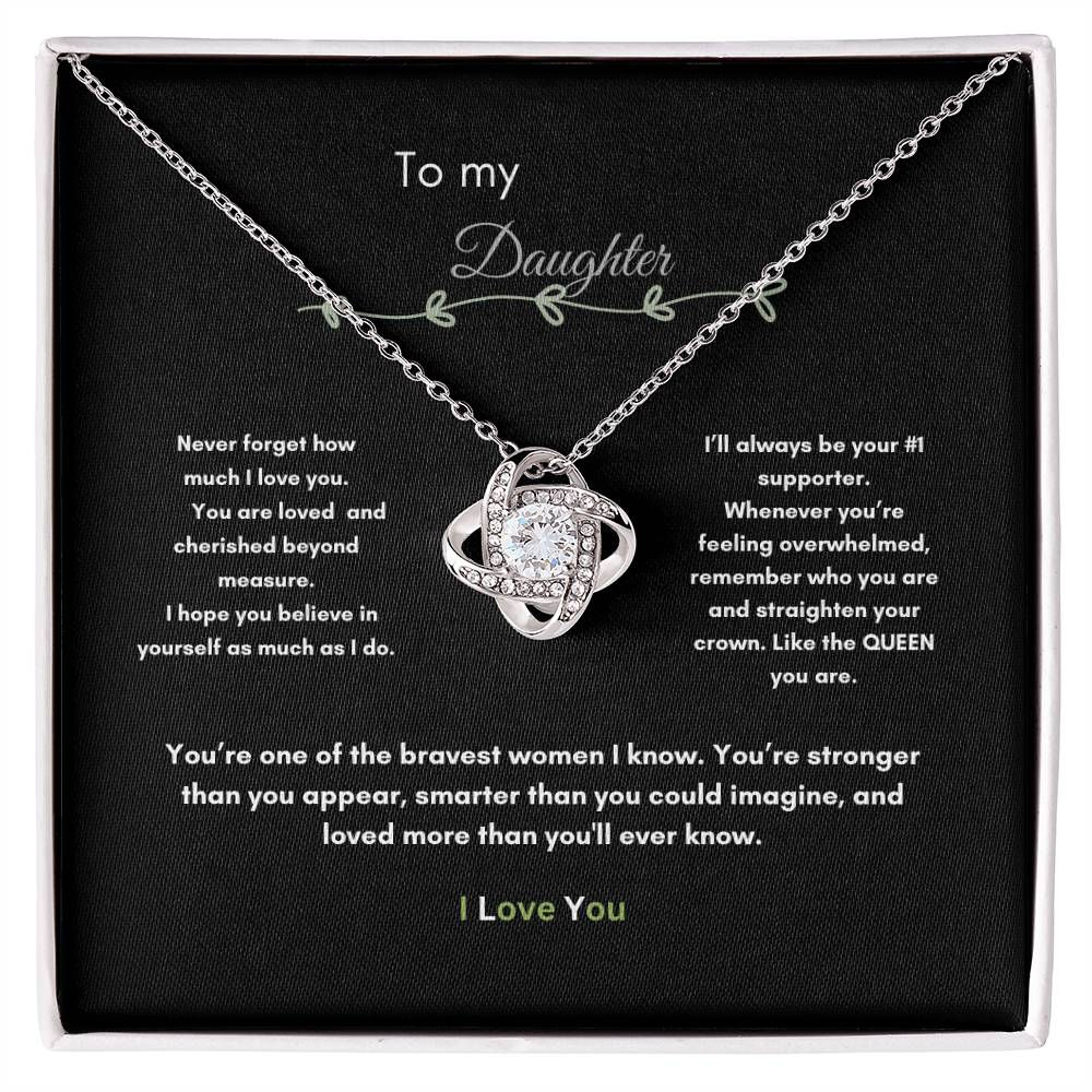 To my daughter:Love knot encouragement necklace | Graduation gift | Birthday gift