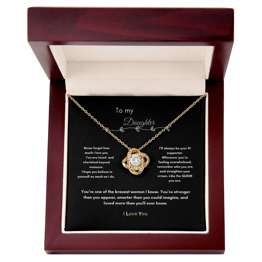 To my daughter:Love knot encouragement necklace | Graduation gift | Birthday gift