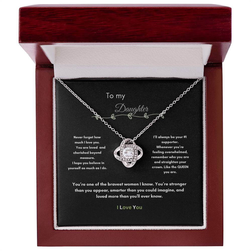 To my daughter:Love knot encouragement necklace | Graduation gift | Birthday gift