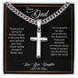 Dear Dad| So Grateful - Cuban Chain with Artisan Cross Necklace