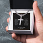 Dear Dad| So Grateful - Cuban Chain with Artisan Cross Necklace
