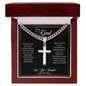 Dear Dad| So Grateful - Cuban Chain with Artisan Cross Necklace