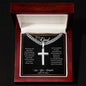 Dear Dad| So Grateful - Cuban Chain with Artisan Cross Necklace