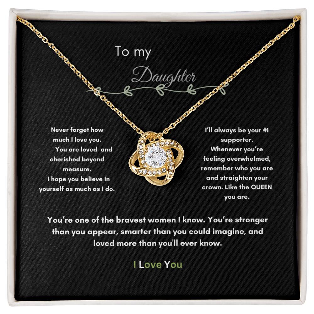 To my daughter:Love knot encouragement necklace | Graduation gift | Birthday gift